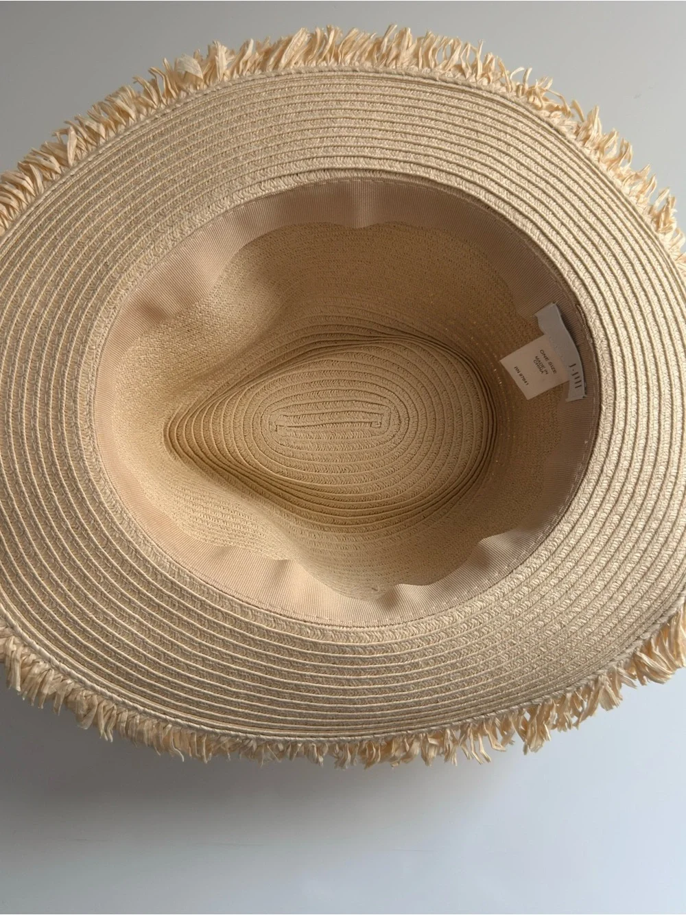 J.Jill Straw Fedora Hat Beige One size
